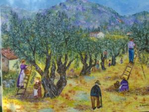Voir le détail de cette oeuvre: La cueillette des olives a ST JEANNET